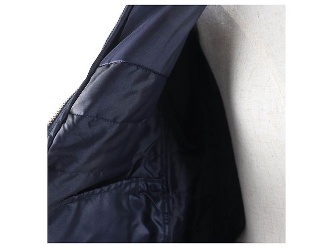 Autre Marque Giacca a maniche corte in metallo, viscosa e poliammide con logo Bark Blu Blu navy - vista 5