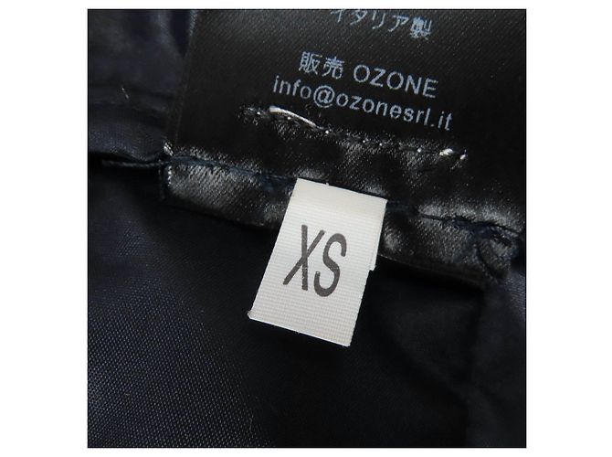Autre Marque Giacca a maniche corte in metallo, viscosa e poliammide con logo Bark Blu Blu navy - vista 9