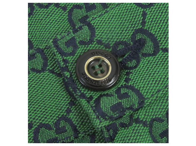 Pantalones de cuero de poliuretano jacquard GG de Gucci Verde - vista 5