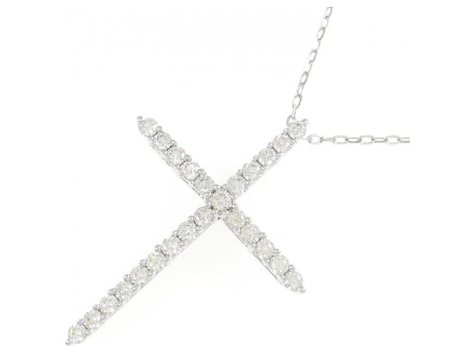 Autre Marque Collana di diamanti Au750/PT850 Argento - vista 3