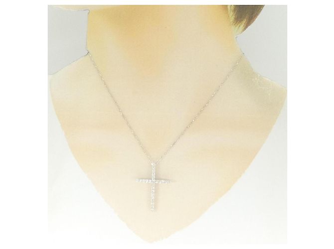 Autre Marque Collana di diamanti Au750/PT850 Argento - vista 6