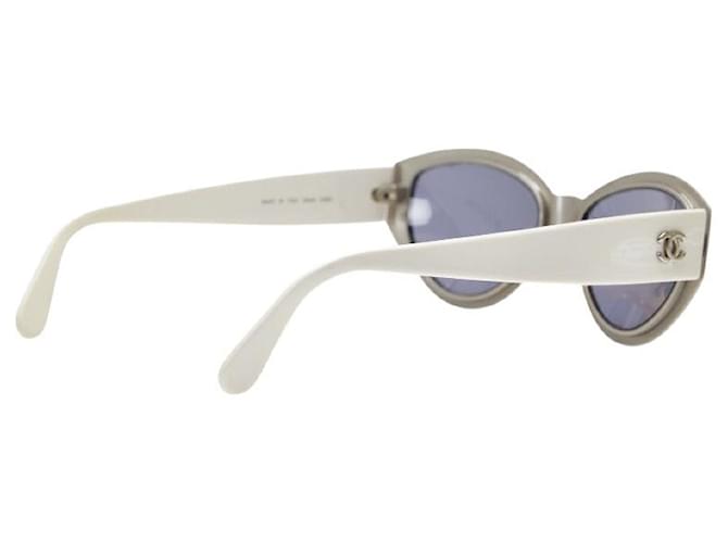 Timeless Gafas de sol Chanel Coco Mark Castaño Blanco - vista 2