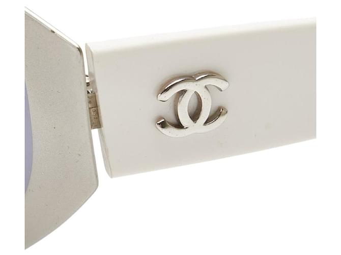Timeless Gafas de sol Chanel Coco Mark Castaño Blanco - vista 4