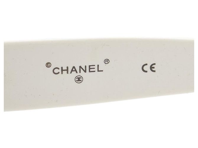 Timeless Gafas de sol Chanel Coco Mark Castaño Blanco - vista 5