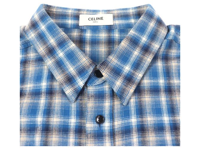 Céline Camicia ampia in cotone Celine Blu - vista 2