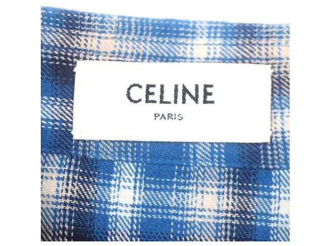 Céline Camicia ampia in cotone Celine Blu - vista 5