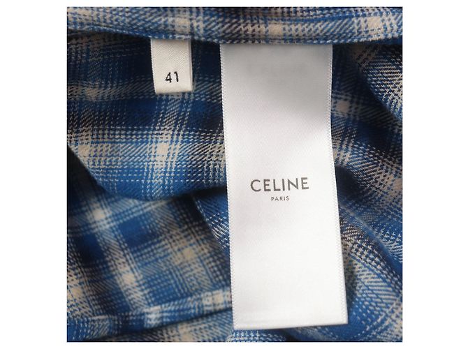 Céline Camicia ampia in cotone Celine Blu - vista 6