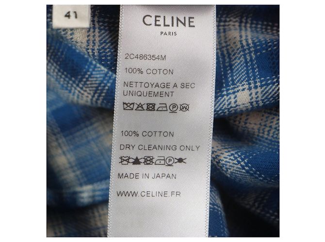 Céline Camicia ampia in cotone Celine Blu - vista 7