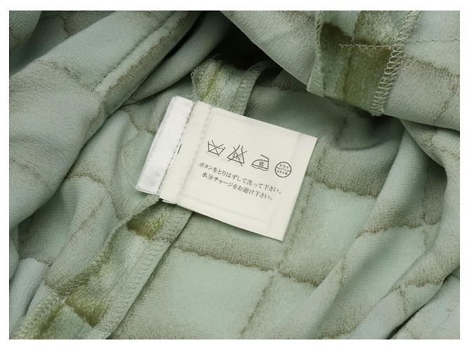 Timeless Vestido de seda 100% Chanel Coco Mark Verde - vista 8