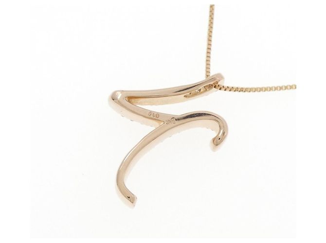 Autre Marque Au750 Diamant Anhänger Initial N Halskette Pink - Ansicht 4