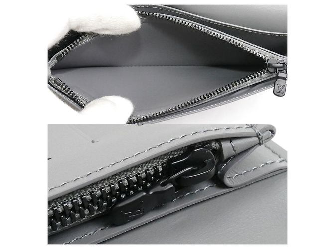 Cartera Larga Brazza Monogram Shadow de Louis Vuitton Gris - vista 5