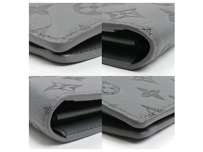 Cartera Larga Brazza Monogram Shadow de Louis Vuitton Gris - vista 6