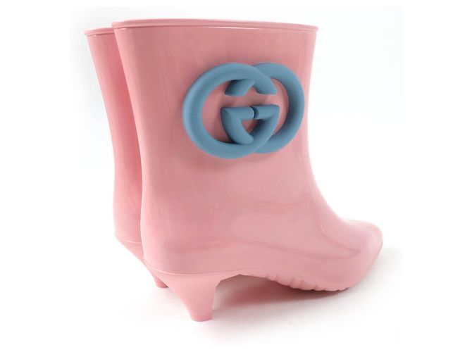 Gummi-Regenstiefel Gucci Interlocking G Pink - Ansicht 3
