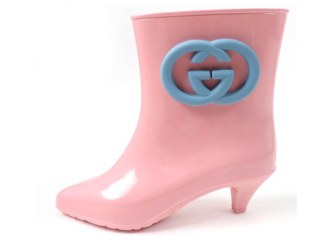 Gummi-Regenstiefel Gucci Interlocking G Pink - Ansicht 5