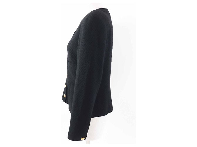 Chaqueta de lana COCO Mark de Chanel Negro Dorado - vista 3
