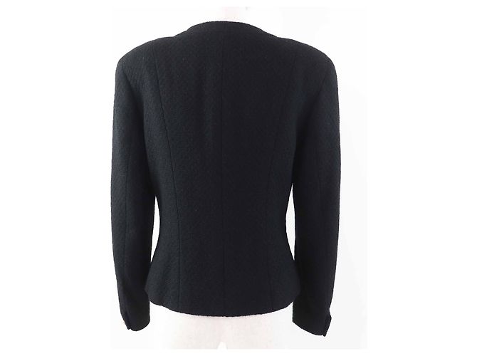 Chaqueta de lana COCO Mark de Chanel Negro Dorado - vista 4