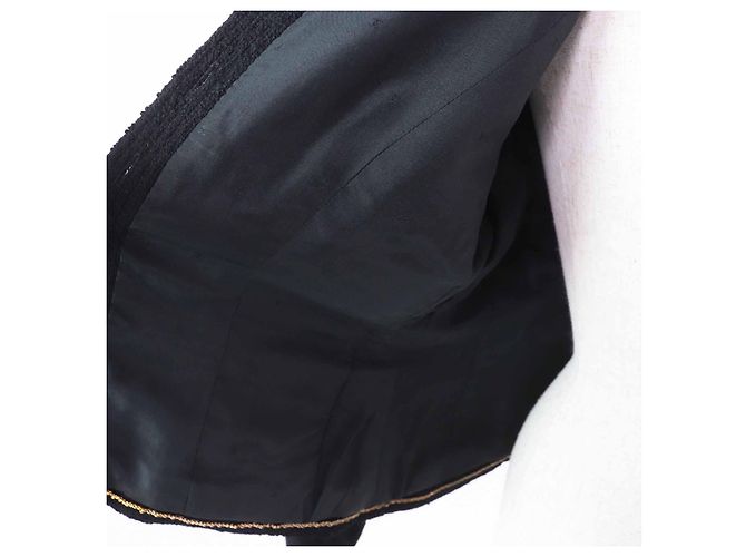 Chaqueta de lana COCO Mark de Chanel Negro Dorado - vista 5