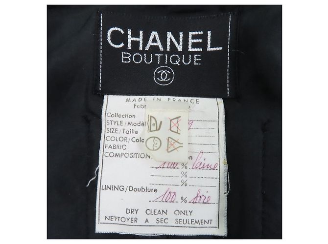 Chaqueta de lana COCO Mark de Chanel Negro Dorado - vista 8