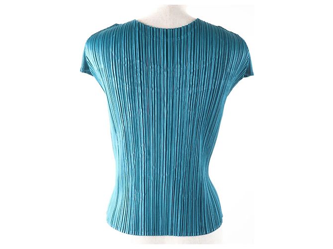 Issey Miyake POLYESTER-OBERTEIL PLEATS PLEASE PP33-JK642 Blau - Ansicht 3