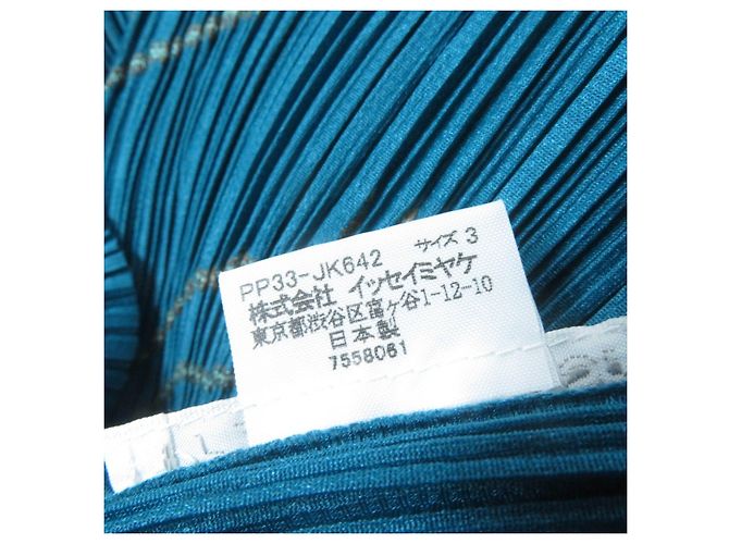 Issey Miyake POLYESTER-OBERTEIL PLEATS PLEASE PP33-JK642 Blau - Ansicht 7