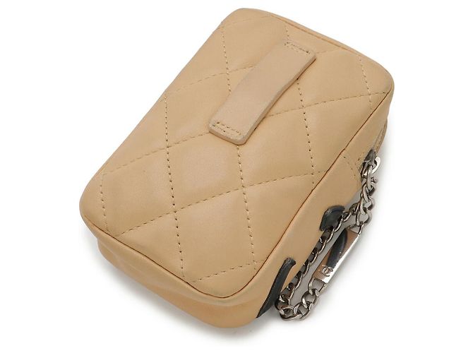 Chanel Cambon Line Leather Cigarette Case Pouch Beige - view 2