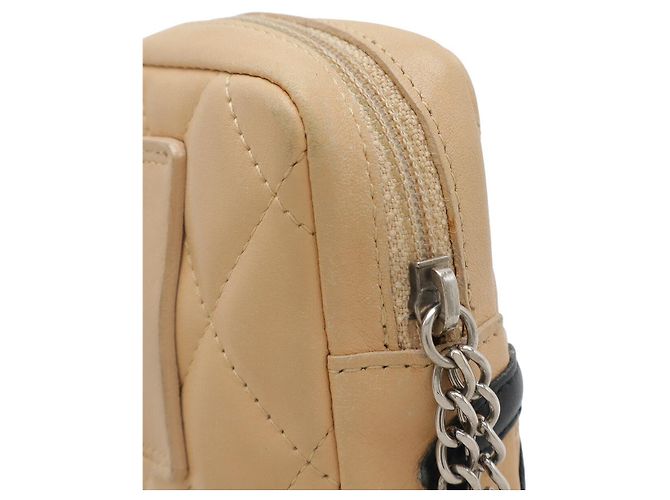 Chanel Cambon Line Leather Cigarette Case Pouch Beige - view 4