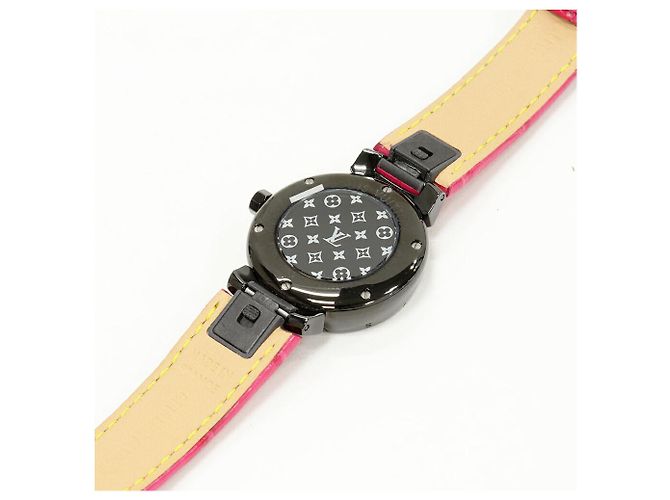 Louis Vuitton Tambour Edelstahl Uhr Schwarz - Ansicht 2