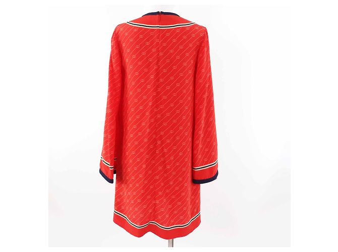 Túnica de seda diagonal GG de Gucci Roja - vista 4