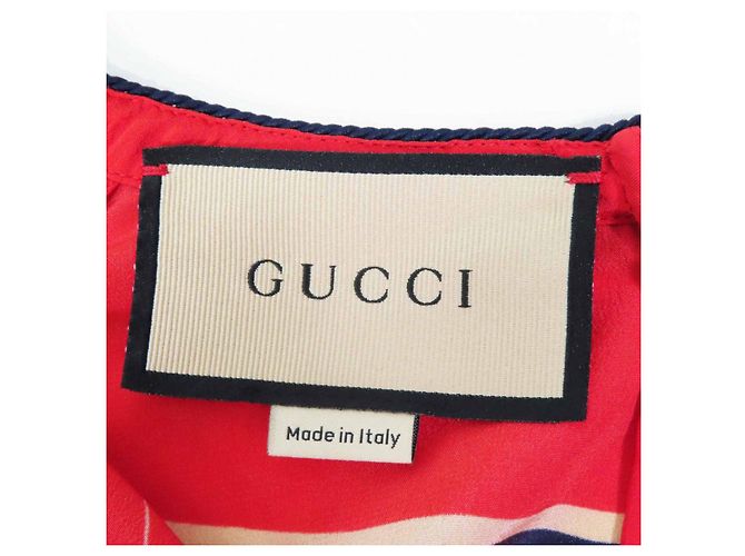 Túnica de seda diagonal GG de Gucci Roja - vista 9