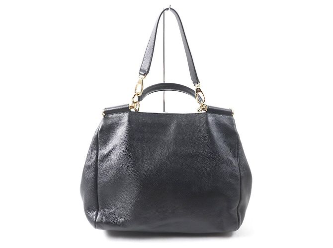 Dolce & Gabbana 2-in-1 Lederhandtasche Sicily von Dolce&Gabbana Schwarz - Ansicht 3