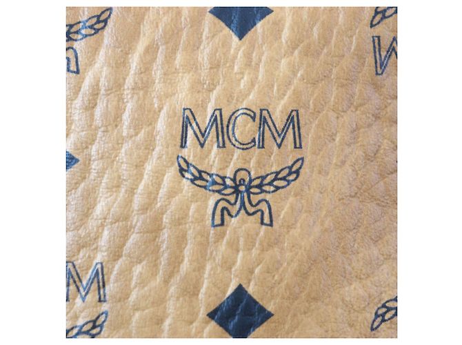 MCM Stark Backpack in Visetos Canvas Leather Backpack Cognac Bronze - view 10
