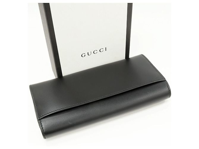 Cartera larga de piel de ternera GG GUCCISSIMA de Gucci Negro - vista 2