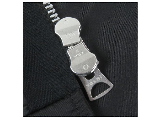 Blusón Sacai Mezcla Sólida de Algodón Nylon Poliéster Negro - vista 5