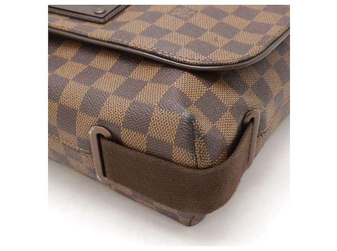 Borsa a spalla Damier Brooklyn MM di Louis Vuitton Marrone - vista 3