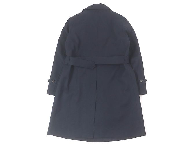 Autre Marque Cappotto doppiopetto in lana e cotone gommato Mackintosh Blu Blu navy - vista 4