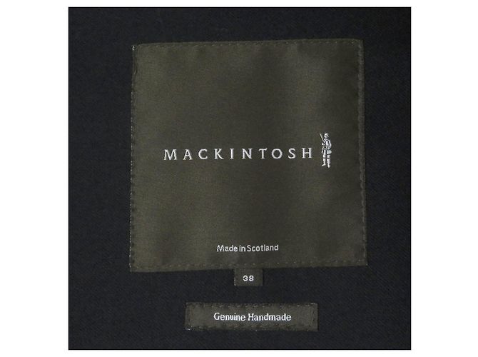 Autre Marque Cappotto doppiopetto in lana e cotone gommato Mackintosh Blu Blu navy - vista 6