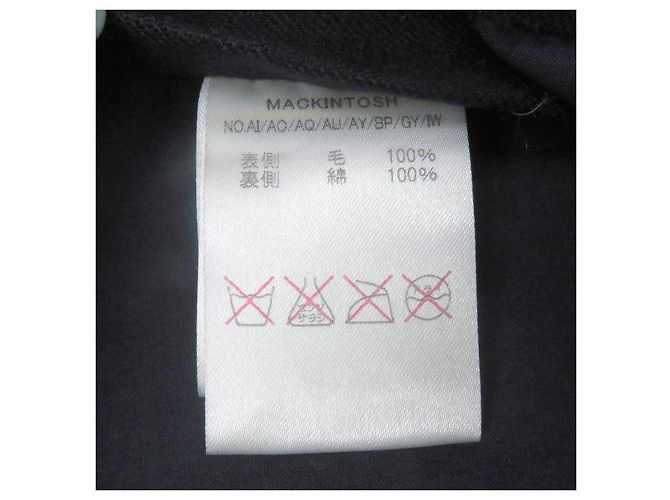 Autre Marque Cappotto doppiopetto in lana e cotone gommato Mackintosh Blu Blu navy - vista 7