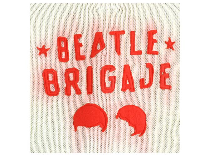 Autre Marque Cardigã BOWWOW BEATLE MANIA em lã e couro de vaca Bege - vista 5