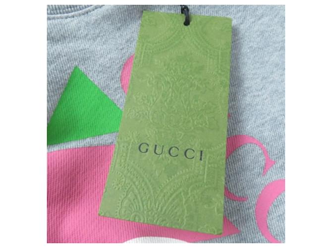 Baumwoll-Sweatshirt mit Gucci-Interlocking-G-Druck Grau - Ansicht 11