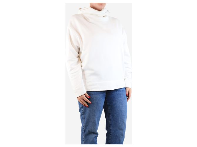 Autre Marque Weißer Hoodie aus Bio-Baumwolle - Größe M - Ansicht 3