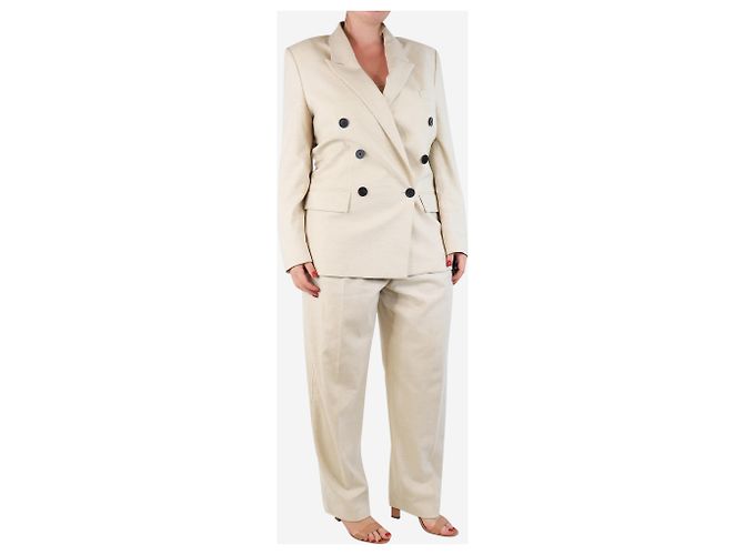 Isabel Marant Etoile Completo blazer e pantaloni neutri - taglia UK 12 - vista 3