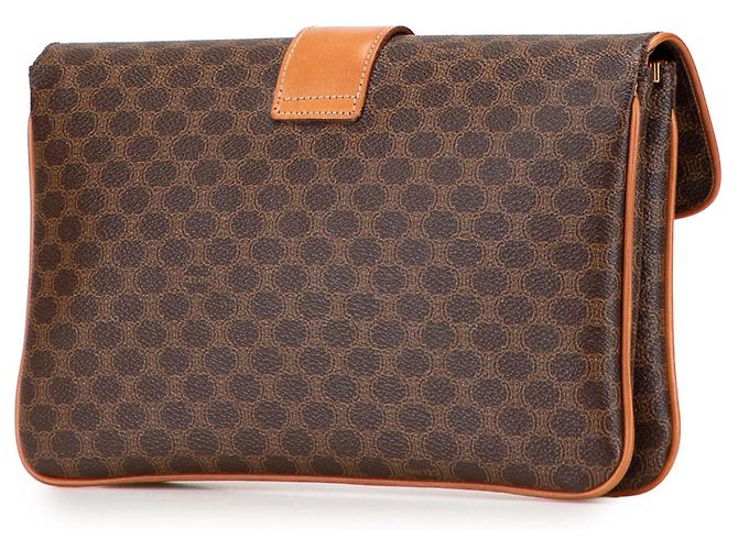 Céline Clutch de lona recubierta Macadam marrón Celine Castaño - vista 2