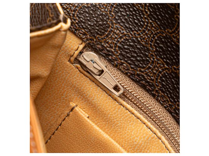 Céline Clutch de lona recubierta Macadam marrón Celine Castaño - vista 7