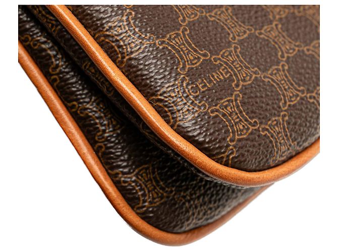 Céline Clutch de lona recubierta Macadam marrón Celine Castaño - vista 8