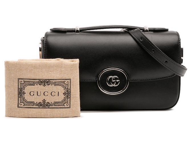 Borsa Gucci Mini in pelle nera Petite GG Nero - vista 11