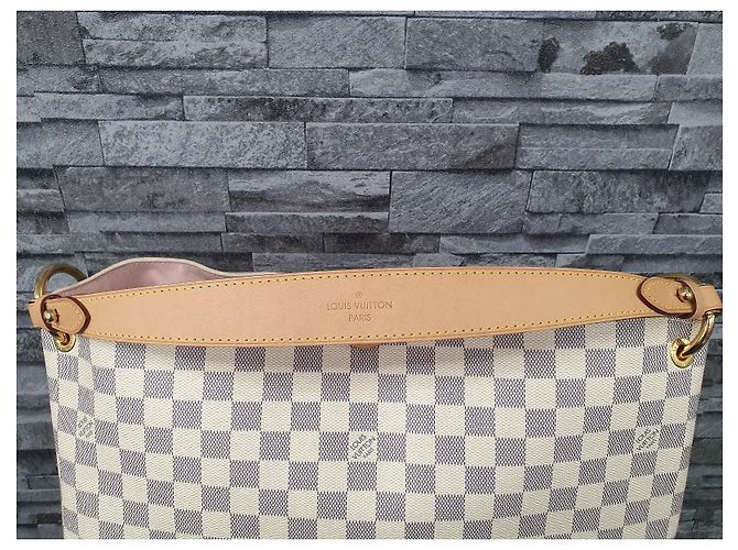 Louis Vuitton Borsa a Spalla Graceful MM Azur Rosa Bianco - vista 8