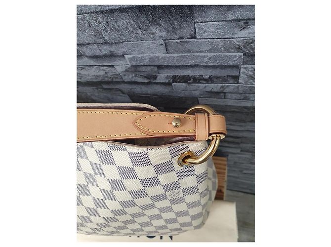 Louis Vuitton Borsa a Spalla Graceful MM Azur Rosa Bianco - vista 9