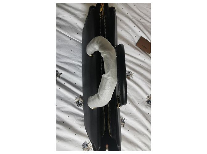 Borsa Burberry GM in pelle nera e tela check Marrone Nero - vista 19
