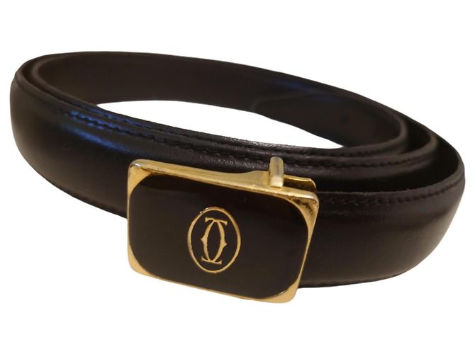 Cartier Black Leather Belt - view 2