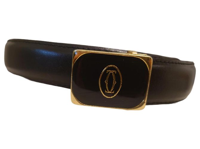Cartier Black Leather Belt - view 7
